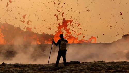 Iceland volcano erupts for second time this year with lava close to power plant